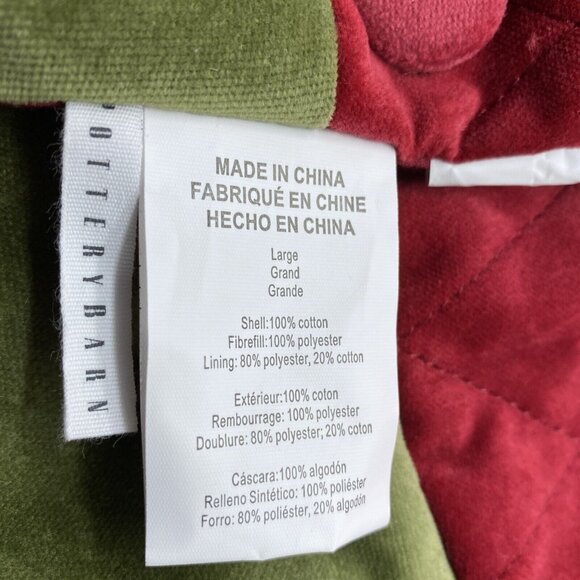 Pottery Barn Tree Skirt Christmas Velvet Red Green Monogrammed Macfalda 60 in - Picture 6 of 13